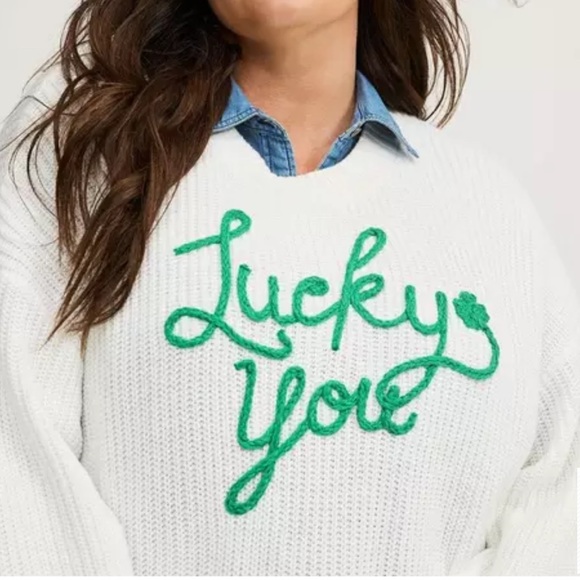 NWT Torrid “Lucky You” Sweater - Picture 4 of 6